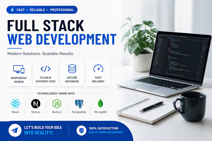 build full stack web app with react nextjs nodejs postgresql