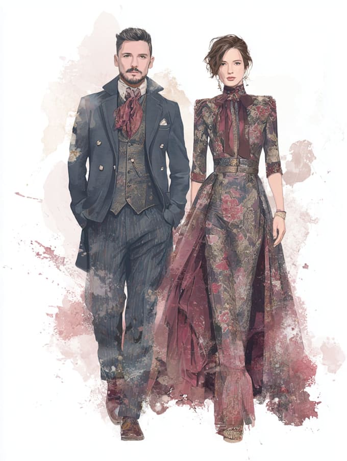 drawing fashion illustrations for designer presentations