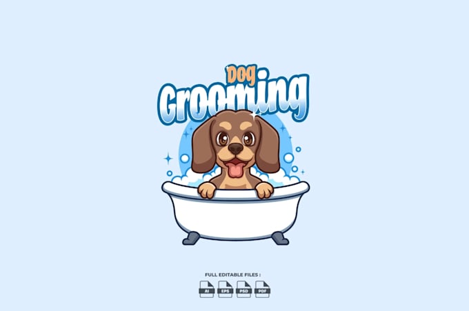 do modern high quality professional grooming logo