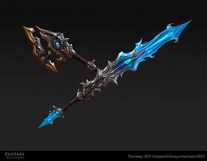 create weapon concept art for you