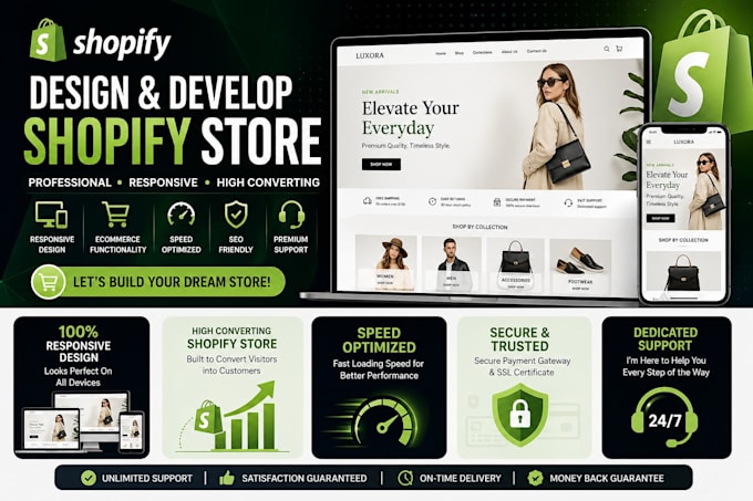 design or customize a professional shopify store