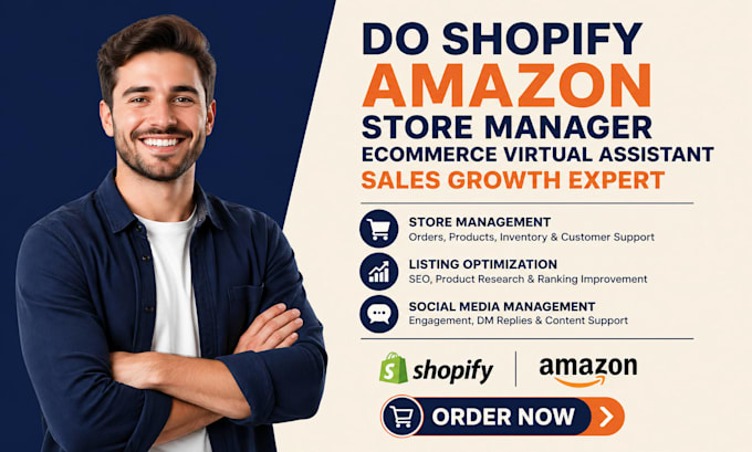 do shopify amazon store manager ecommerce virtual assistant sales growth expert