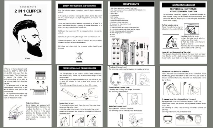 create user manuals, product manuals, user guide, and technical documentation