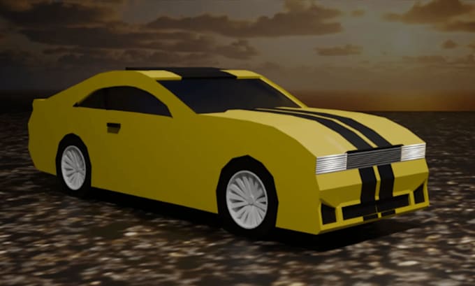 create low poly 3d vehicle model for games VR animation