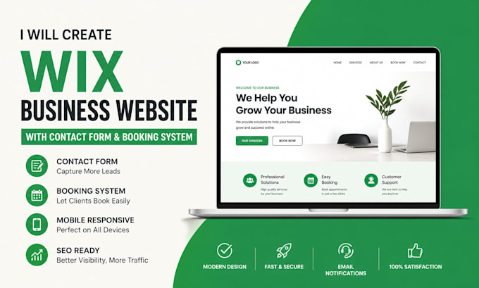 create wix business website with contact form and booking system