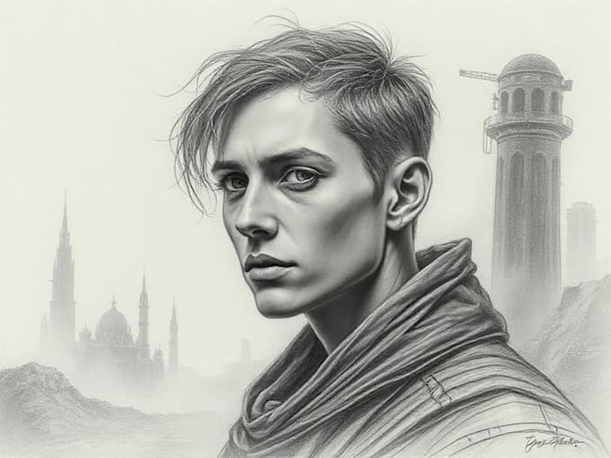 draw pencil or charcoal portrait drawings
