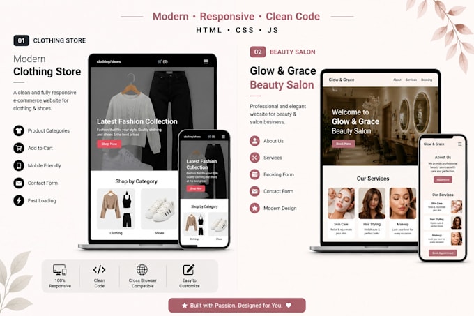build a responsive tailwind CSS ,html website