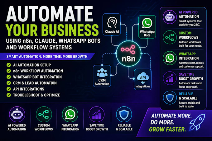 automate your business using n8n claude whatsapp bots and workflow systems
