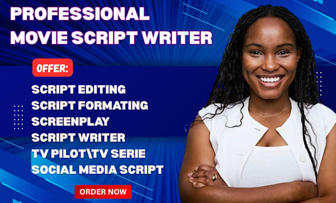 ghostwrite screenplay movie script as a pro screenwriter and scriptwriter