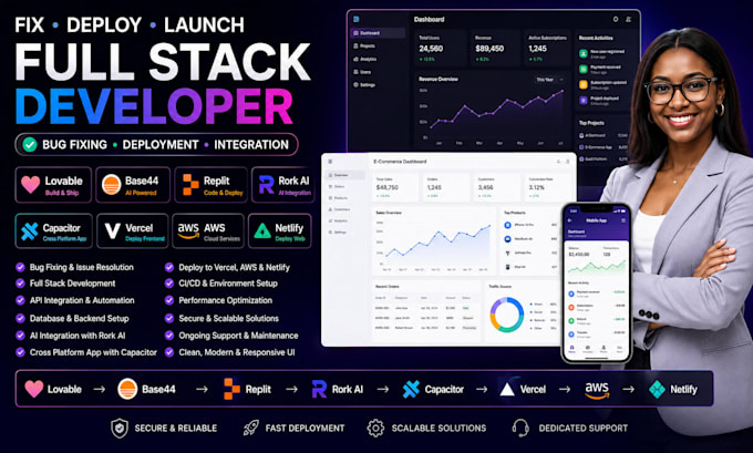 fix deploy lovable base44 replit rork ai capacitor app to vercel aws netlify