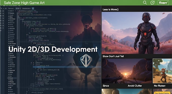 do unity 2d, unity 3d game art design, unity game development