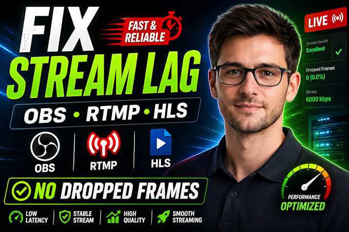 fix stream lag, dropped frames, obs and rtmp issues fast