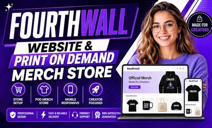 setup, design and optimize your fourthwall merch store for creators