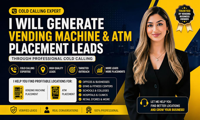 generate vending machine and atm placement leads through cold calling
