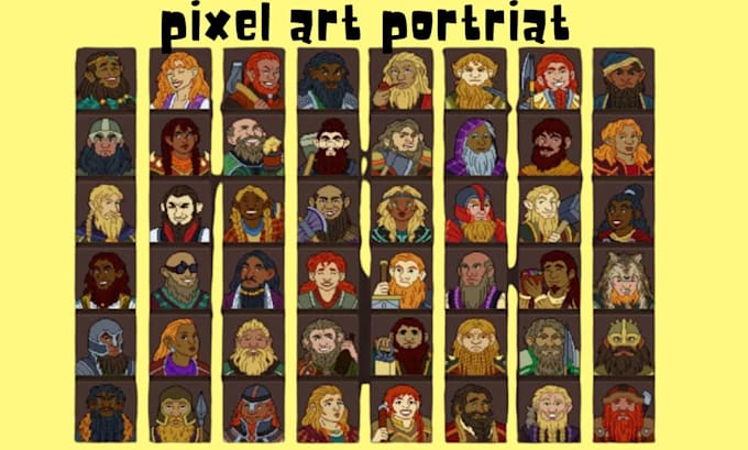 create custom pixel art portraits in any size for your profile pictures or game