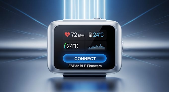 develop esp32 ble firmware for wearable devices with ota and sensor integration