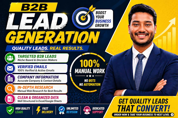do b2b lead generation , linkedin lead generation , email list building