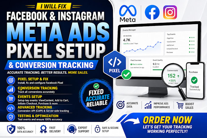 fix facebook and instagram meta ads pixel setup