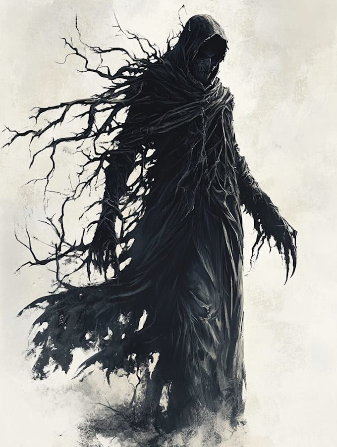 draw horror and fantasy horror character