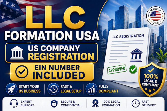 do llc formation and US company registration with ein