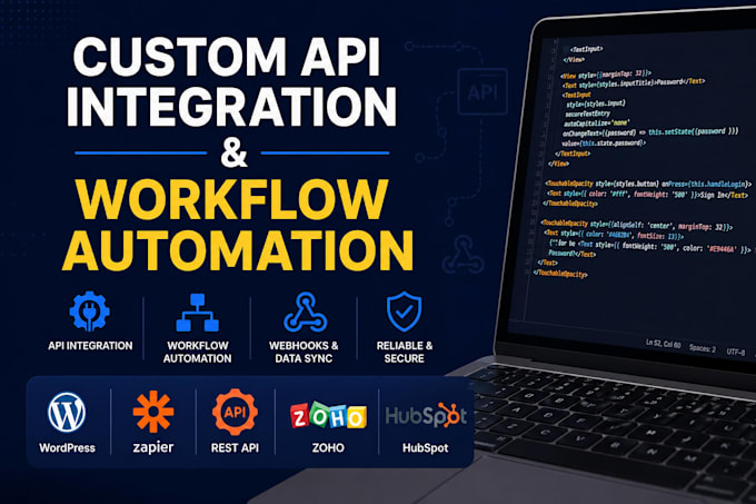 create custom API integrations in wordpress, PHP, node, or react