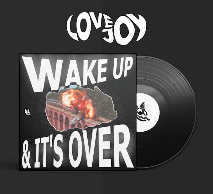 design an emotive album cover with typhography and photography
