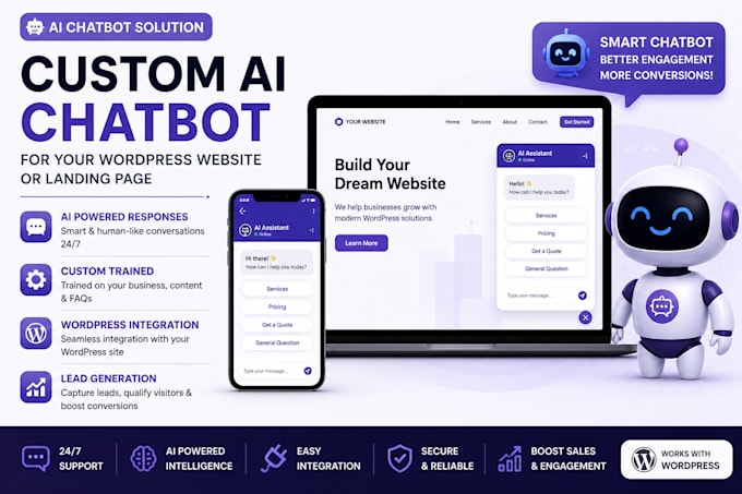 build a wordpress website with woocommerce and ai chatbot integration