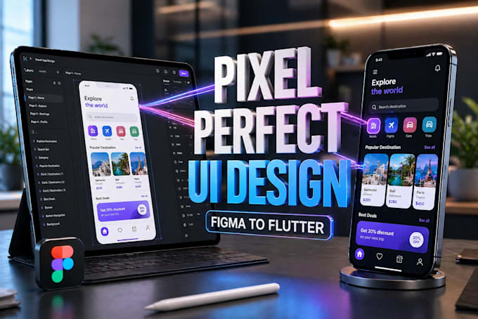 design flutter UI or fix bugs in your flutter app
