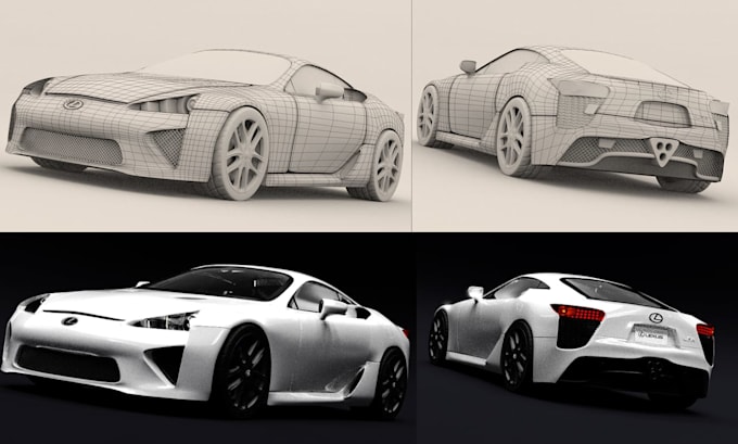 make low poly car model 3d low poly model for  roblox car game vehicle props