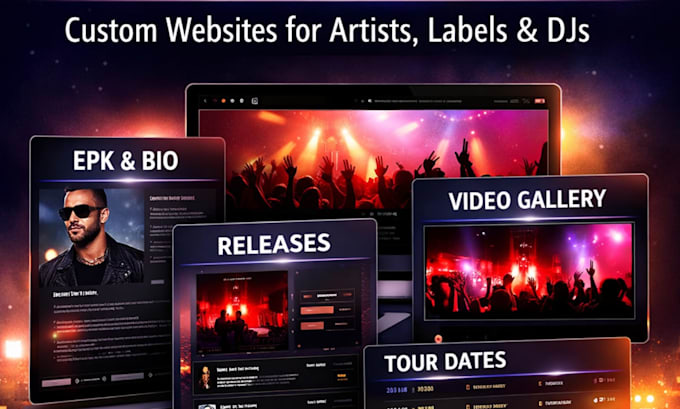 build a modern, premium website for music artists, producers, or music brands