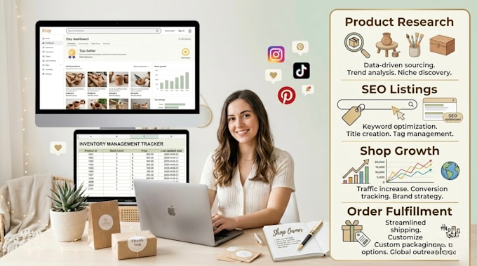 do etsy seo, etsy va, etsy virtual assistant