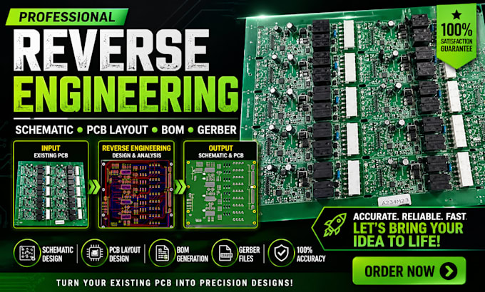 do pcb design , cloning, schematic , gerber , bom, circuit design, pcb layout
