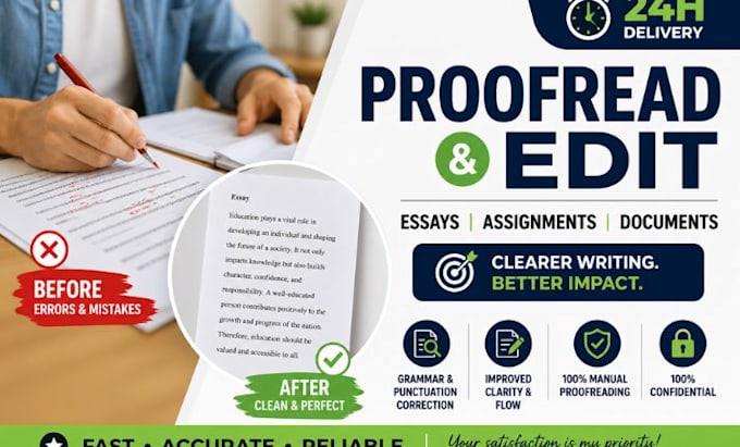 proofread and edit your essays, assignments, or documents fast