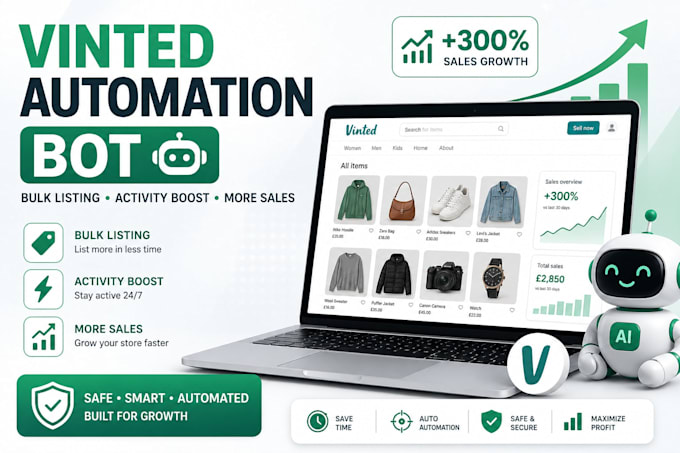 build a vinted auto listing bot with smart messaging  and inventory automation