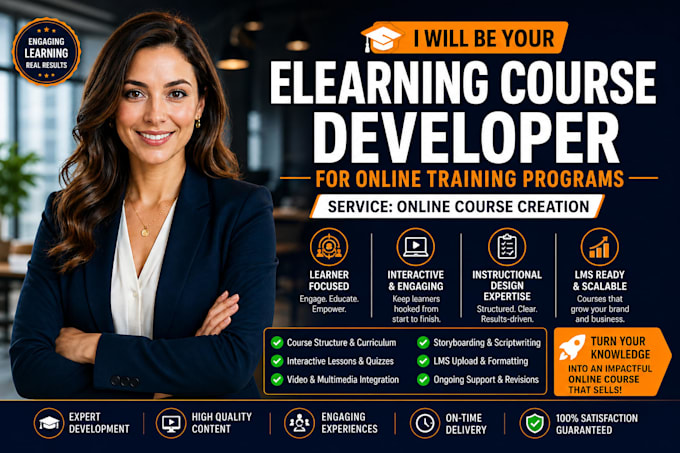 be elearning course developer for online training programs