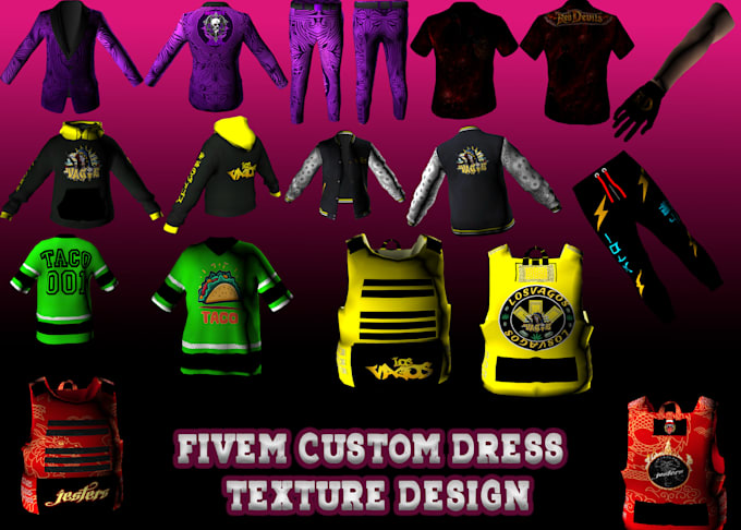 create custom fivem clothing, outfits, eup and textures