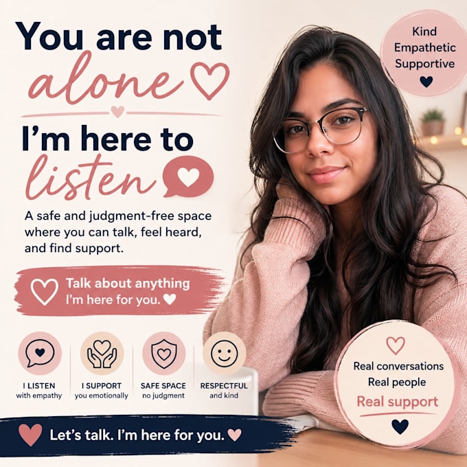 a safe space for friendly chat and emotional support