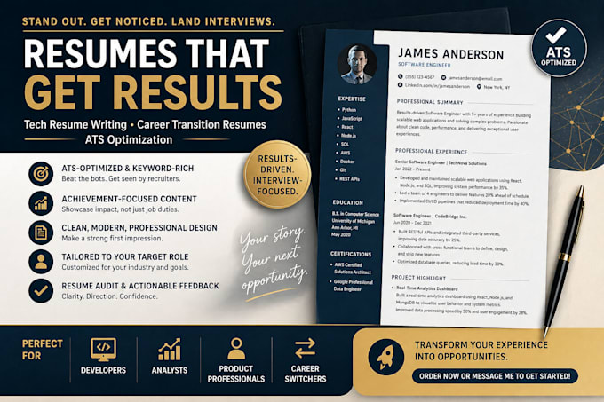 Craft a high impact ats resume for tech and career switch by Jose_ola1 ...