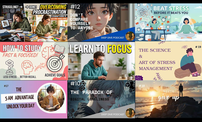 design professional attractive click worthy education youtube thumbnails