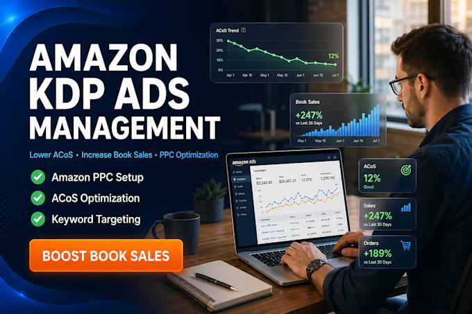 setup and manage amazon KDP ads to reduce acos and boost sales