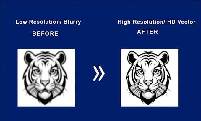 manually retrace and clean up blurry logo to vector