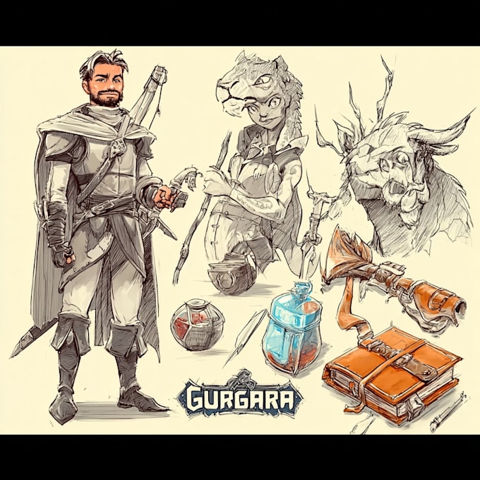 Draw dnd character art, fantasy character illustration by Lucaomas | Fiverr