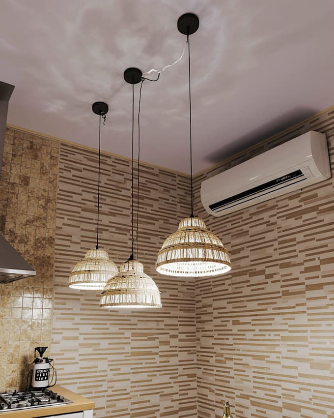 design a realistic 3d interior kitchen