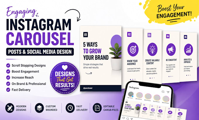design engaging instagram carousel posts and social media carousel design