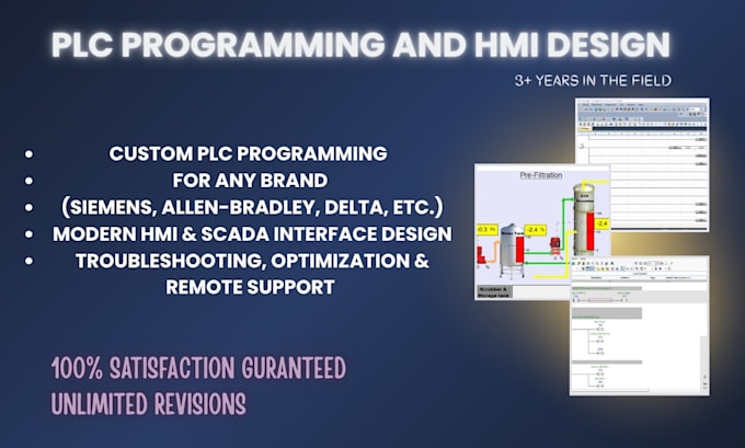 do plc programming, hmi design and automation projects