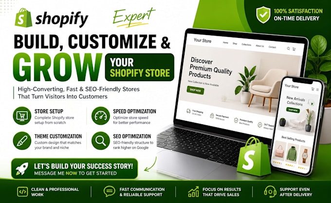 develop shopify web stores for startups brands and small businesses