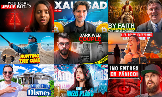 design CTR boosting youtube thumbnails in 3hrs