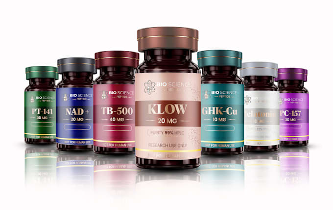 design, redesign, modify, edit or recreate, vectorize, fix your peptide label