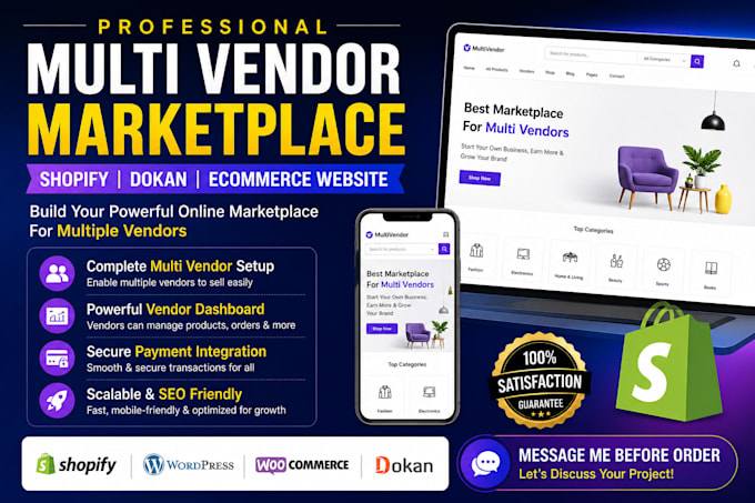 shopify multi vendor ecommerce marketplace website dokan multi vendor website