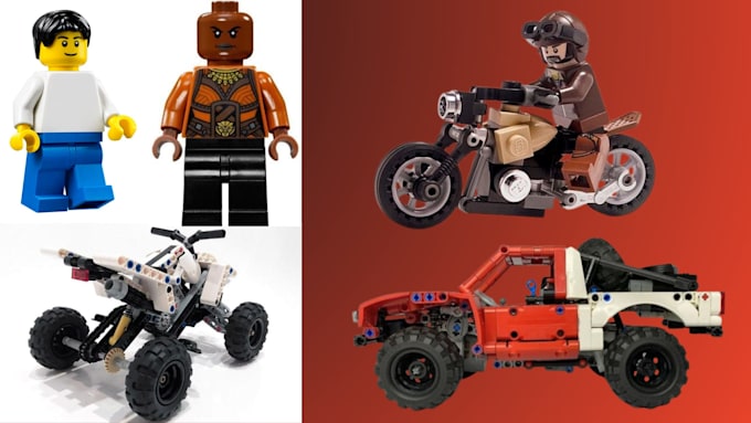 make high quality custom lego style 3d model, xml partlist and pdf instruction